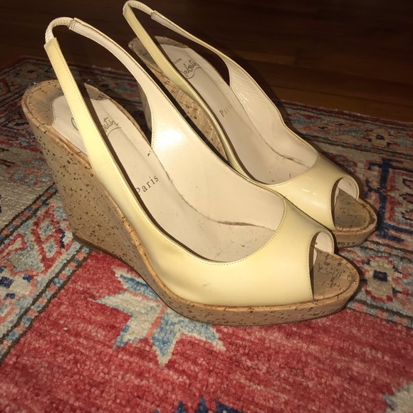 christian louboutin beige wedges christian louboutin beige wedges